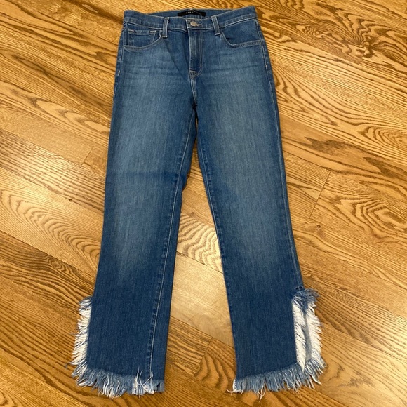 J Brand Denim - Womens J Brand Ruby Endeavor jeans cropped ankle frayed distressed size 25
